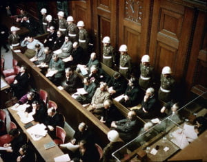 Defendants in the Dock at Nuremberg