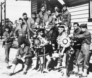 A group of WWII native american servicemen 